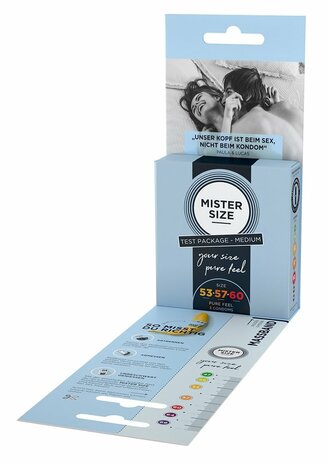Pure Feel Test Set - Condoms 53, 57, 60 mm - 3 Pieces - DE