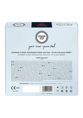 Pure Feel - Condoms 60 mm - 36 Pack