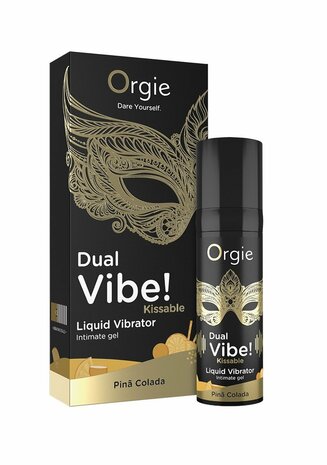 Dual Vibe! Kissable Liquid Vibrator - Pina Colada - 0.5 fl oz / 15 ml