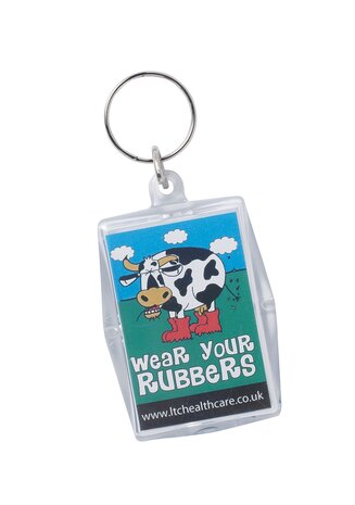 EXS Key Rings 'Wear Your Rubbers' - Condoms - 50 Pieces
