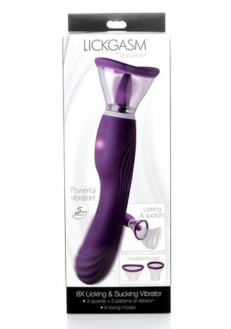 Lickgasm - 8x Licking and Sucking Vibrator - Purple