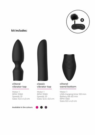 Pleasure Kit #4 - Vibrator with Different Attachments