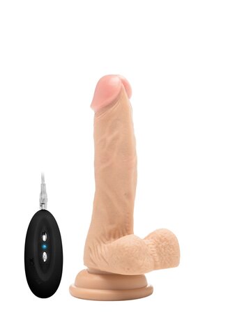 Vibrating Realistic Cock with Scrotum - 7" / 18 cm