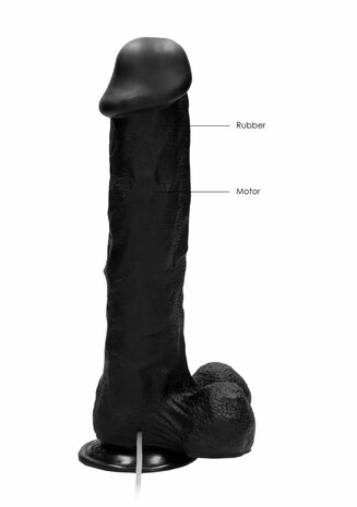 Vibrating Realistic Cock with Scrotum - 11" / 28 cm