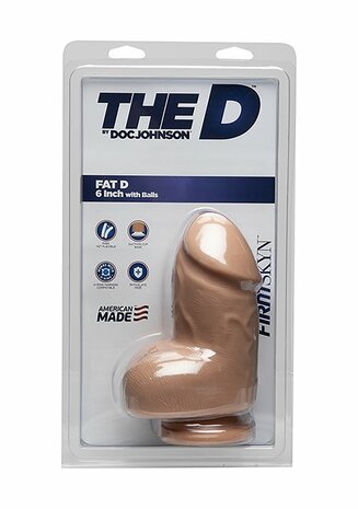 Fat D - Realistic FIRMSKYN Dildo with Balls - 6" / 15 cm
