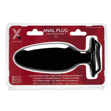 Finger Grip Plug #4L - Butt Plug with Finger Grip