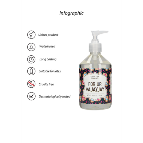 For Ur Vajayjay - Waterbased Lubricant - 17 fl oz / 500 ml