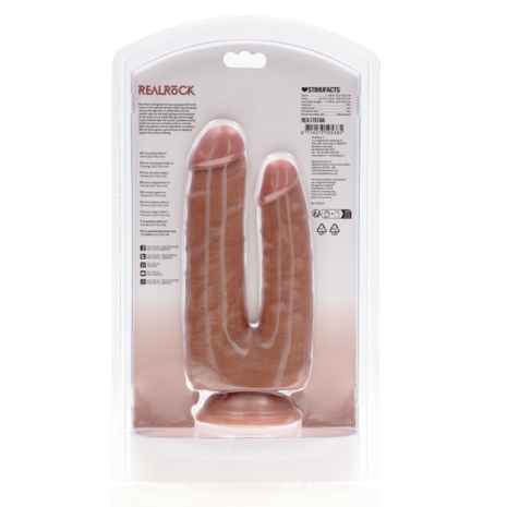 Dubbele Probleem Dildo 5/6 - 12,7/15,2 cm - Tan