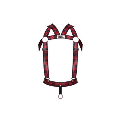 Elastic Harness with Studs - One Size - Red