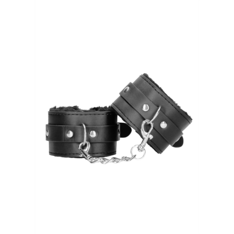 Plush Bonded Leather Hand Cuffs