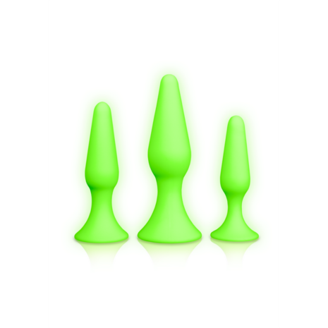 Butt Plug Set - Glow in the Dark