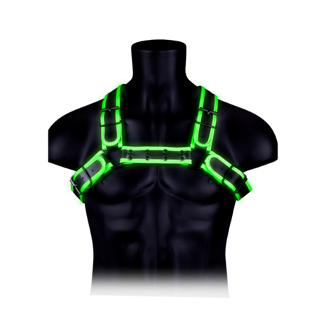 Bulldog Harness with Buckle - Glow in the Dark - L/XL