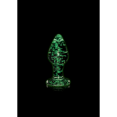 Glass Butt Plug - Glow in the Dark - Medium