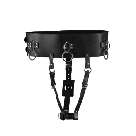 Belt with Vibrator Holder - Black