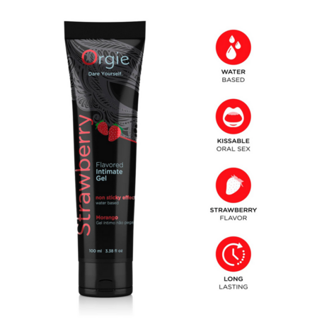 Lube Tube Strawberry - Waterbased Lubricant - 3 fl oz / 100 ml