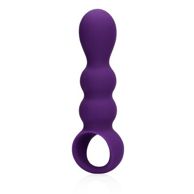 Teardrop Shaped Anal Vibrator - Clear Purple