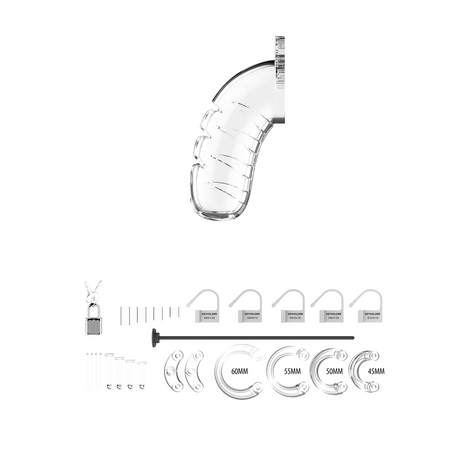 Model 16 Chastity Cock Cage met Urethrale Sounding - 4.5 / 11,5 cm