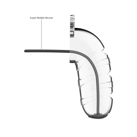 Model 17 Chastity Cock Cage with Urethral Sounding - 5.5 / 14 cm