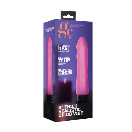 Thick Realistic Dildo Vibrator - 8 / 20 cm