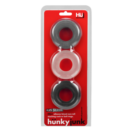 Huj3 - Cockring 3-pack - Tar / Ice / Stone