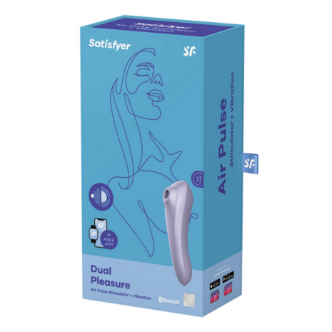 Dual Pleasure - Air Pulse Vibrator - Mauve