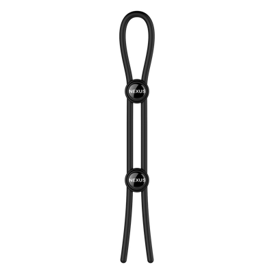 Forge - Double Adjustable Lasso Silicone Cock Ring - Black