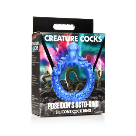 Poseidon's Octo-Ring - Silicone Cock Ring - Blue