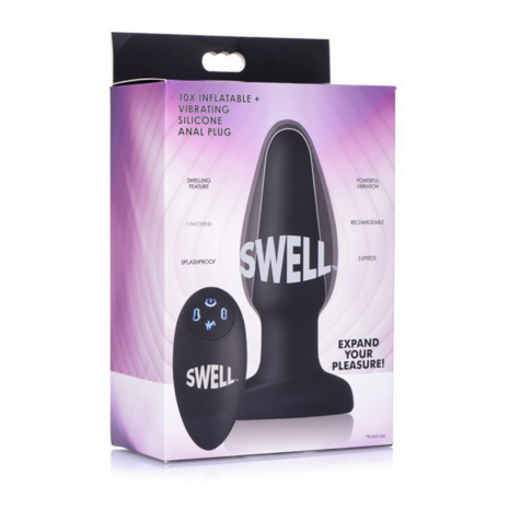 Inflatable Vibrating Silicone Butt Plug