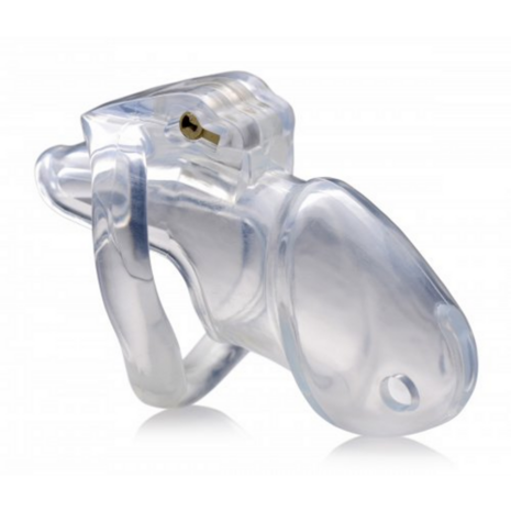 Clear Captor - Chastity Cage with Keys - Medium