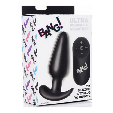 Vibrating Silicone Butt Plug with Remote Control