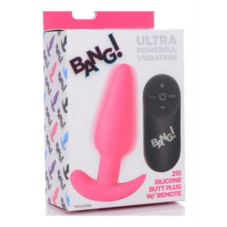 Vibrating Silicone Butt Plug with Remote Control