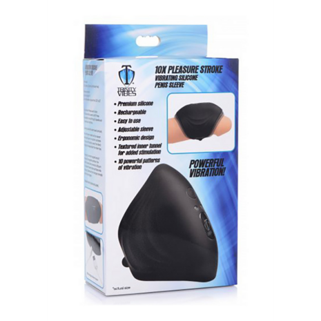 Pleasure Stroke - Vibrating Silicone Penis Sleeve