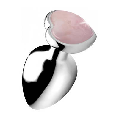 Rose Quartz Heart - Butt Plug - Large