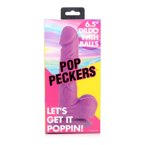 POP - Dildo met Ballen - 6,5 / 16,5 cm