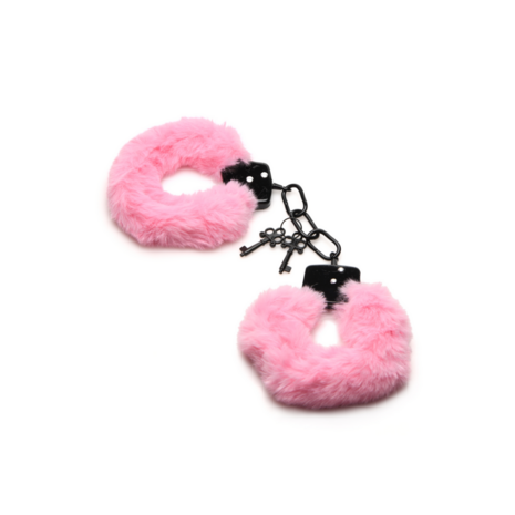 Cuffed in Fur - Furry Handcuffs - Roze