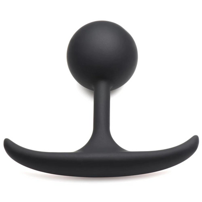 Comfort Plugs Silicone Weighted Round Plug 3.9 - Black