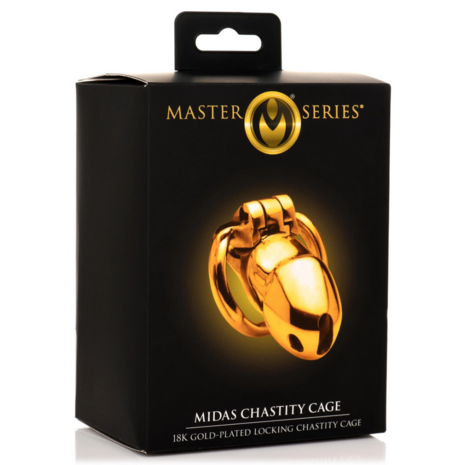 Midas Locking Chastity Cage - 18K Gold-Plated - Gold