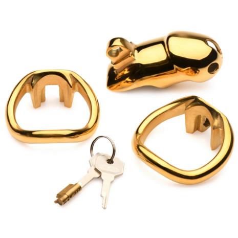 Midas Locking Chastity Cage - 18K Gold-Plated - Gold