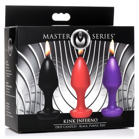 Kink Inferno - Drip Candles - Black/Purple/Red