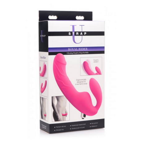 Royal Rider - Vibrating Silicone Strapless Strap-On