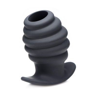 Hive Ass Tunnel - Silicone Ribbed Hollow Anal Plug - Large