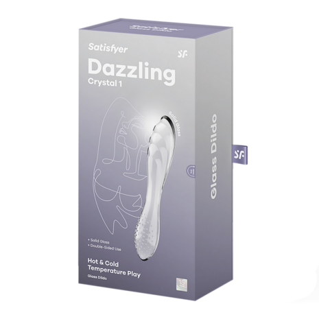 Dazzling Crystal 1 - Glass Dildo - Transparent