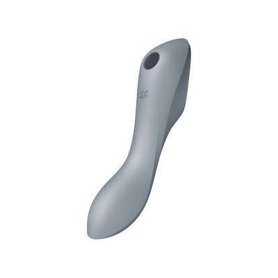 Curvy Trinity 3 - Invoegbare Air Pulse Vibrator - Blauwgrijs