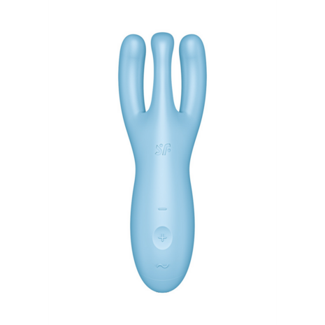 Threesome 4Plus - Lay-on Vibrator with App - Blue