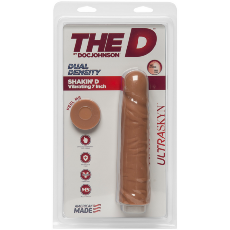 Shakin' D - Vibrating Realistic ULTRASKYN Dildo - 7 / 18 cm