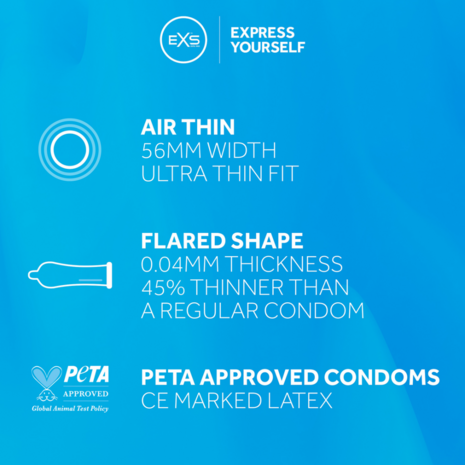 EXS Air Thin - Condoms - 12 Pieces