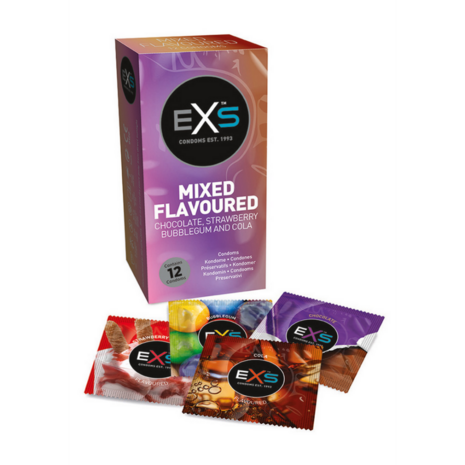 EXS Mixed Flavored - Condoms - 12 Pieces