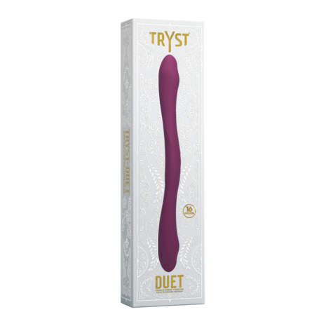 Duet - Double Ended Vibrator with Wireless Remote - Berry