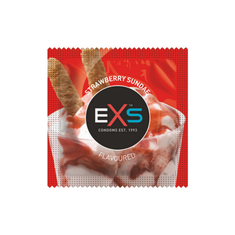 EXS Strawberry - Condoms - 100 Pieces