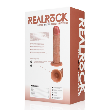 Vibrerende Regular Curved Cock - 8 / 20,5 cm - Tan
